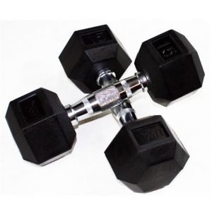 45Lb Troy USA 6 Side Rubber Dumbbell - HD-045R