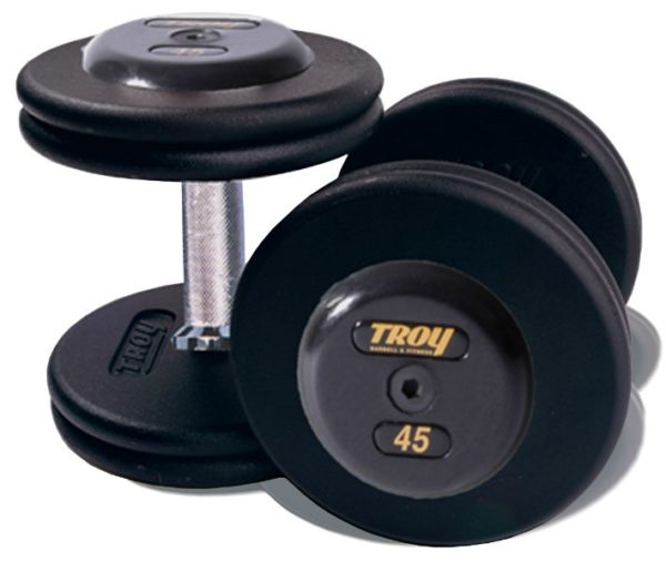 35Lb Troy Pro-Style PFD Black Machined Straight Handle Dumbbell - PFD-035R