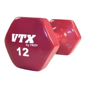 12Lb-Violet Troy USA Contoured Vinyl Dumbbell - VD-012
