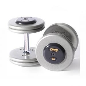 Troy Barbell 5 lbs. Gray Pro-Style Cast Dumbbells with End Cap - HFD-005