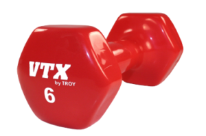 6L-Red  Troy USA Contoured Vinyl Dumbbell - VD-006