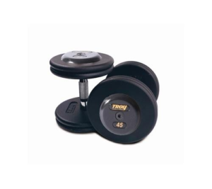 40Lb Troy Barbell Pro-Style PFD Black Machined Straight Handle Dumbbell - PFD-040R