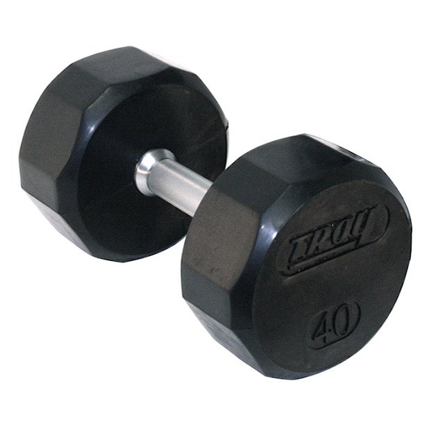 100Lb Troy 12 Sided Rubber Coated Dumbbell - TSD-100R 100Lb Troy 12 Sided Rubber Coated Dumbbell - TSD-100R